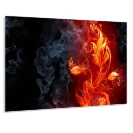 panel-szklany-hartowany-100x50-ognisty-kwiat-dym
