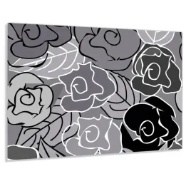 panel-szklany-hartowany-90x70-czarno-biale-kwiaty