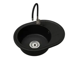kuchenny-zlewozmywak-jednokomorowy-bella-syfon-bateria-flex-gun-gray