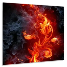 panel-szklany-hartowany-60x50-ognisty-kwiat-dym