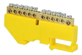 listwa-zaciskowa-pe-izolowana-na-szyne-th35-12-przewodow-zolta