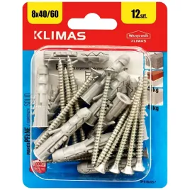 kolki-rozporowe-8x40-z-wkretem-4x60-stozkowe-pz2-blister-12szt-klimas