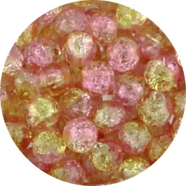 koraliki-szklane-crackle-dwubarwne-rozowo-zolte-8mm-50szt