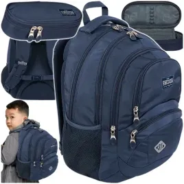 plecak-szkolny-mlodziezowy-st-right-2w1-piornik-bp05-blue-vintage-niebieski