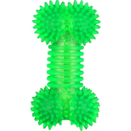 gumowa-zabawka-dla-psa-zielona-kosc-13cm