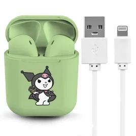 sluchawki-bezprzewodowe-zielone-reverse-i12-dla-fana-kuromi-my-melody-wzory