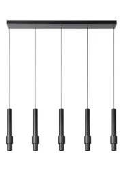 lampa-wiszaca-led-czarna-5-tub-podluzna-nad-stol-wyspe-bar-2700k-lucide