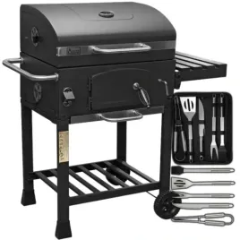 grill-weglowy-na-kolkach-z-polka-pokrywa-ogrodowy-przenosny-zeliwny-ruszt