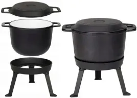 kociolek-mysliwski-8-l-emaliowany-garnek-na-ognisko-patelnia-grill-emalia