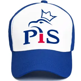 czapka-z-daszkiem-atramentowo-biala-logo-pis-wysoka-jakosc
