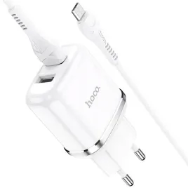 szybka-ladowarka-sieciowa-do-telefonu-na-2-usb-hoco-12w-biala-kabel-typ-c
