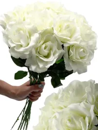 12x-sztuczne-roze-kwiaty-bukiet-roz-dekoracyjne-do-wazonu-slub-biale-53-cm