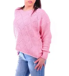 sliczny-damski-sweter-rozowy-sweterek-ub293