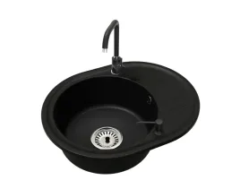 kuchenny-zlewozmywak-jednokomorowy-bella-syfon-bateria-steel-kolor-dozownik