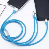 kabel-usb-plaski-3w1-quick-charge-typ-c-micro-usb-lighting-niebieski-szybki-stan-nowy
