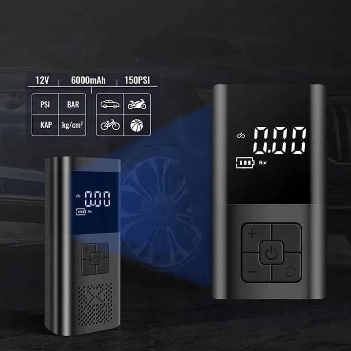 kompresor-samochodowy-pompka-do-roweru-akumulator-6000-mah-stan-nowy