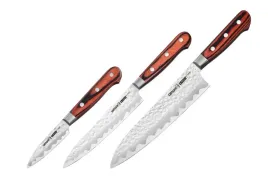 zestaw-nozy-samura-kaiju-bolster-stal-aus-8-rekojesci-z-drewna-pakka