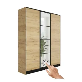 szafa-trzydrzwiowa-z-lustrem-wzor-1-costa-3d-dab-craft-zloty