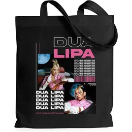 torba-shopper-eko-czarna-bawelniana-dua-lipa-merch-koncertowy-wzory