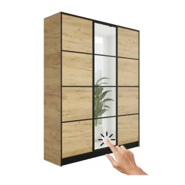 szafa-trzydrzwiowa-z-lustrem-wzor-2-costa-3d-dab-craft-zloty