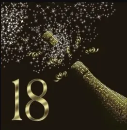 serwetki-na-osiemnastke-czarne-osiemnastka-18-urodziny-szampan-zloty-20-szt