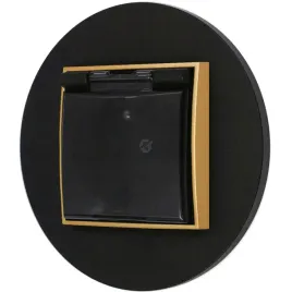 gniazdo-hermetyczne-z-ramka-okragla-seria-mini-kolor-czarny-zloty