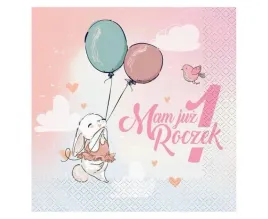 serwetki-papierowe-mam-juz-roczek-rozowe-pierwsze-urodziny-kroliczek-20-szt