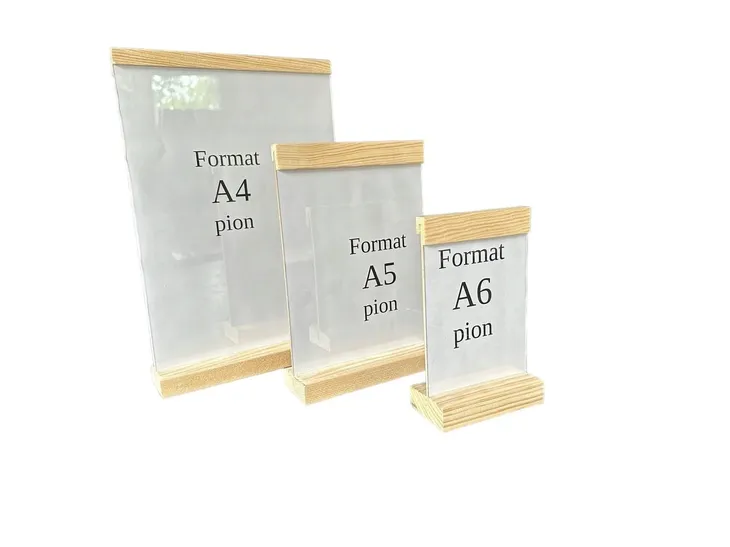 ramka stojak pion A4 na zdjęcie reklama menu ekspozytor 21x29,7