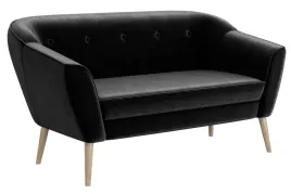 sofa-2-osobowa-skandynawska-czarna-140-cm-na-drewnianych-nozkach