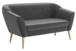 sofa-skandynawska-ciemnoszara-140-cm-na-drewnianych-nozkach