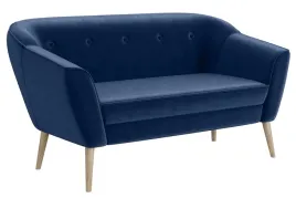 sofa-niebieska-2-osobowa-skandynawska-140-cm-na-drewnianych-nozkach