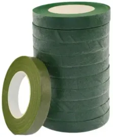 10-x-florystyczna-tasma-maskujaca-oliwkowa-zielona-12mm-25m-10-sztuk-bukiet