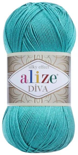 Włóczka Alize Diva - 376 TURKUSOWY - 350m / 100g 100% Mikroakryl