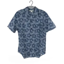 koszula-meska-outerknown-niebieska-wzorzysta-kwiaty-krotki-rekaw-bawelna-l