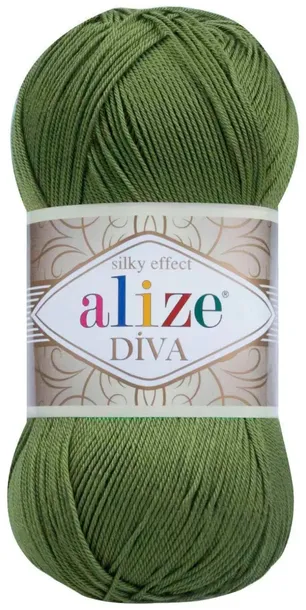 Włóczka Alize Diva - 79 KHAKI - 350m / 100g 100% Mikroakryl
