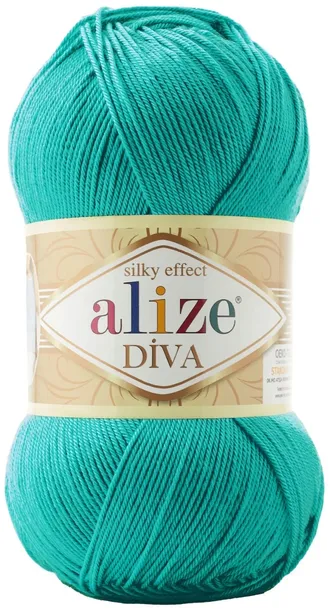 Włóczka Alize Diva - 610 SZMARAGDOWY - 350m / 100g 100% Mikroakryl