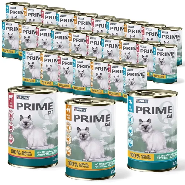 Karma mokra dla kota PUPIL Prime 30 x 400 g MIX