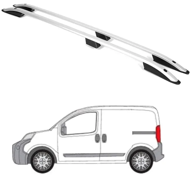 Relingi dachowe FIAT Qubo Fiorino CITROEN Nemo PEUGEOT BIPPER 08-24 SREBRNE