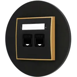 gniazdo-internetowe-rj45-2x-z-ramka-okragla-seria-mini-kolor-czarny-zloty