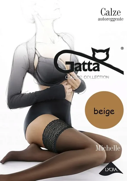 GATTA pończochy samonośne MICHELLE beige # 3/4