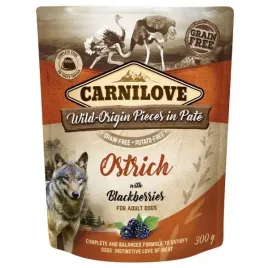 carnilove-dog-pouch-ostrich-blackberries-karma-dla-psa-strus-i-jezyny-300g