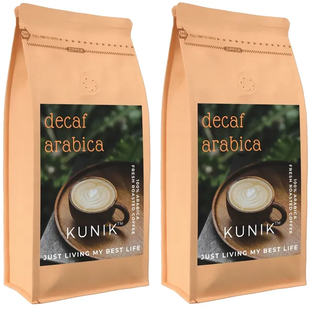 Kawa ziarnista Bezkofeinowa 2x1kg Decaf 100% Arabica Świeżo palona Swiss