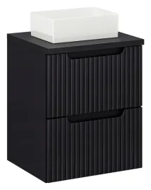 czarna-szafka-lazienkowa-z-umywalka-50-cm-wiszaca-2-szuflady-ryfle-front