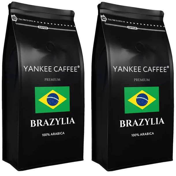 Kawa ziarnista 2kg 100% Arabica świeżo palona z palarni Brazylia (2x1kg)