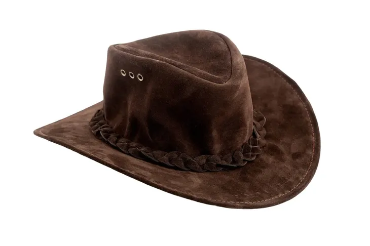 Kapelusz Skórzany Kowbojski Skóra Cowboy Western Brązowy XL 59-60 cm