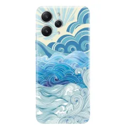 etui-do-xiaomi-redmi-12-4g-sea-life-water-ocean-niebieskie-morskie-wzory