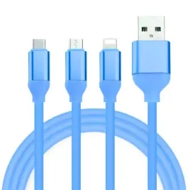 kabel-usb-plaski-3w1-quick-charge-typ-c-micro-usb-lighting-niebieski-szybki