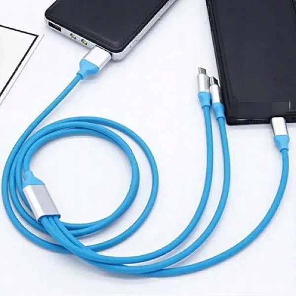 kabel-usb-plaski-3w1-quick-charge-typ-c-micro-usb-lighting-niebieski-szybki-stan-nowy
