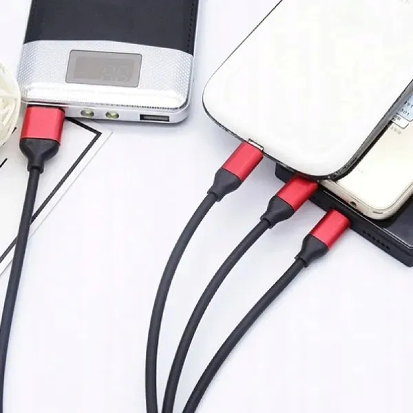 kabel-usb-plaski-3w1-quick-charge-typ-c-micro-usb-lighting-niebieski-szybki
