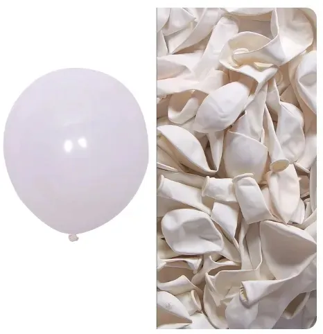 Białe Balony 100 sztuk 30 cm na Chrzest Komunia Urodziny Girlanda Balonowa